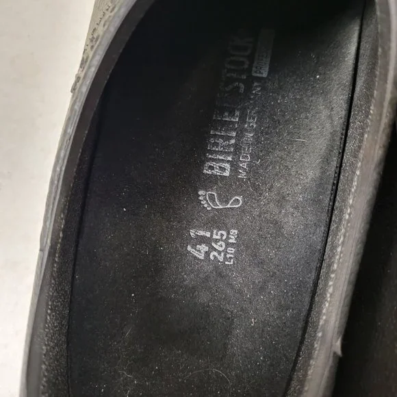 Birkenstock Size 41 Profi-Birki Polyurethane Black Vegan Clogs Black Unisex - Picture 12 of 12